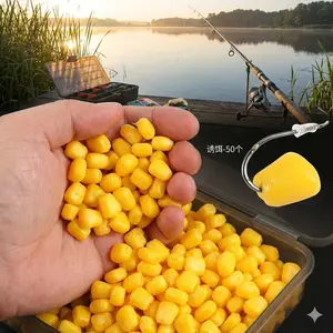 Professional Fishing Lure Upgrade Kit: 50/100pcs Realistic Corn Scented Soft Baits for Carp & Grass Fish. Allure Enhanced, Freshwater & Saltwater Use, Long-Lasting Flavor Release, Multi-Color Options.