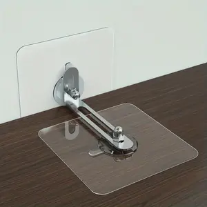 1pc Adhesive Furniture Wall Anchors No Drill, Anti Tip Furniture Straps Kit For Baby Proofing, Secure Bookcase Dresser Shelf Cabinet To Wall For Child Safety - Removable, No Screw