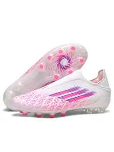 Men's High-End Seamless Football Shoes, Anti-Slip Durable Outdoor Lawn Soccer Shoes, Super Grip and Support, Fashionable Sporty Style, Shoes Cleats