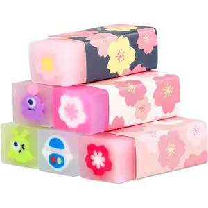 Eraser CuEraser Cute Erasers Plastic Rubber Eraser for School Office Pencils Painting 6PCS