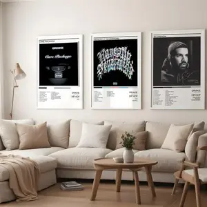 Drake Album Cover Poster, Vintage Drake Print, Music Cover Gift For Men, Drake Album Prints Set Of Three, Male Retro Wall Art, Gift For Him