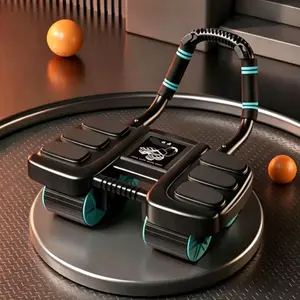 New four-wheel ab roller with elbow support, the latest upgraded high-performance fitness equipment with automatic rebound function and multi-layer anti-slip design, Abdominal Training Equipment