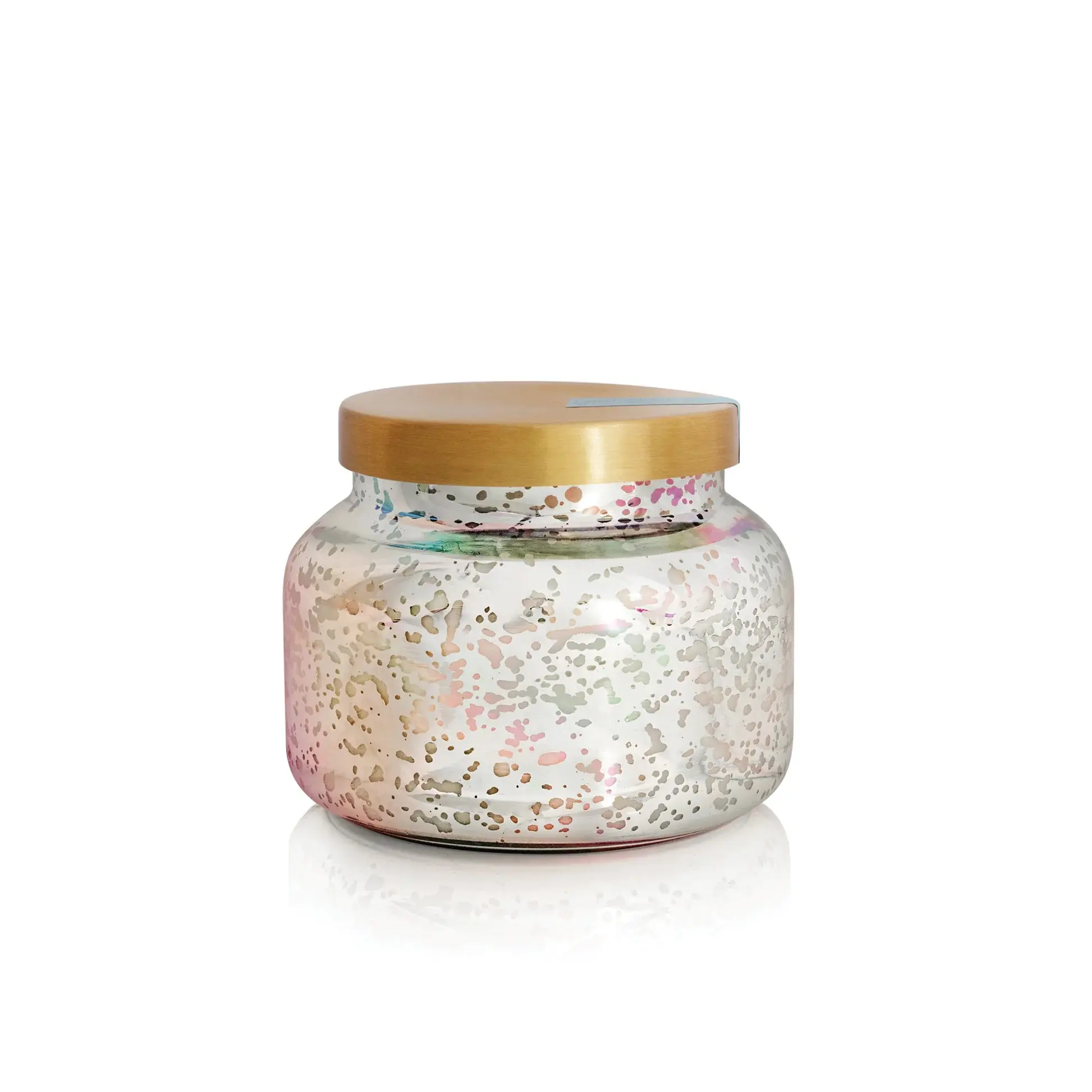 Volcano Signature Jar White Mercury Etched Candle