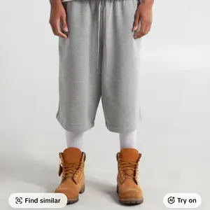 Baggy Fleece Shorts - Grey Color Casual Style Shorts for Find Similar and Try On Options Available