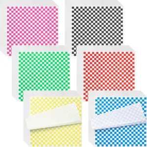 960 count Deli Wax Paper Sheets 12 x 12 inches Checkered Sandwich Wrapping Paper  Basket Liners for  Serving, Party, Festival and Outdoors, 6 Colors