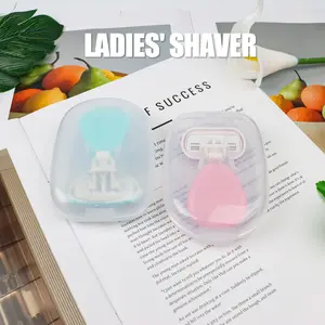 2 Counts Mini Portable Hair Removal Razors for Women, Specially Designed for Removing Pubic Hair and Leg Hair, As well as Trimming Armpit Hair and Body Hair, easy blade replacement for continuous use