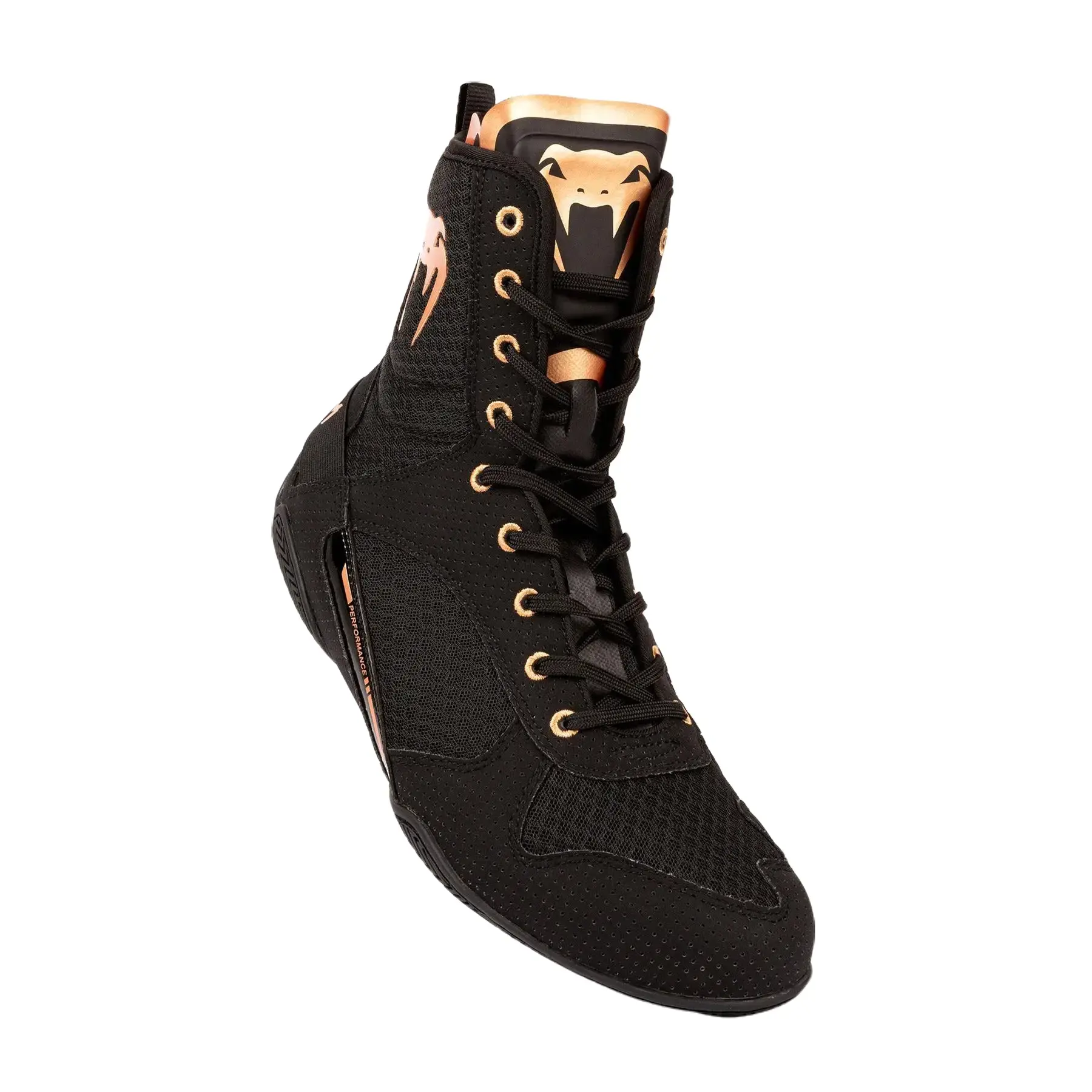 Venum Elite Boxing Shoes – Black/Bronze Venum Elite Boxing Shoes – Black/Bronze