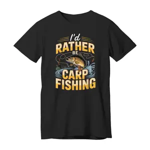 Id Rather Be Carp Fishing Funny Angler T-Shirt