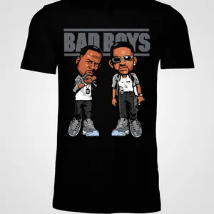 Bad Boys Martin Lawrence & Will Smith Shirt Casual Graphic Tee Featuring Iconic Design and Bold Graphics