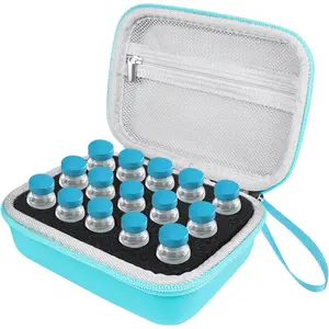 15-Slot Insulin Vial Case, Portable 10ml U-100 Vial Storage Holder with Mesh Pocket for Diabetics (Only Case)