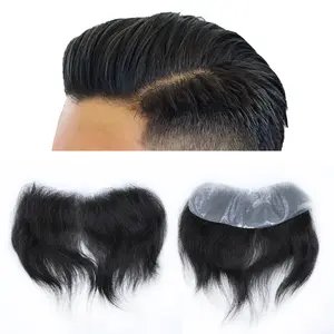 Men Frontal Hair System V-Looped PU Toupee for Men Natural Hairline Mens Toupee