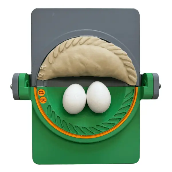 USA - JUMBO Empanada Maker Press, 7-Inch, Customizable with 2 Letters, Gray and Green – Perfect for Empanadas, Turnovers & Dumplings, Largest on the Market!