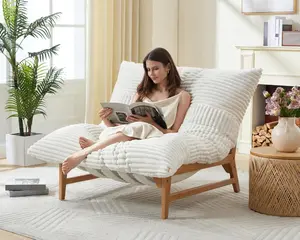 AMERLIFE 46" Oversized Sofa Chair, Modern Accent Chair, Sofa Style Bean Bag with Plush Cushion, Lazy Lounge for Living Room/Best Gift Ideas/Christmas Gifts