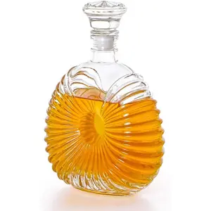 Liquor Decanter, Decanter with Airtight Stopper, Decanter Bottle for Whiskey, Brandy,, Bourbon 24oz/700ml