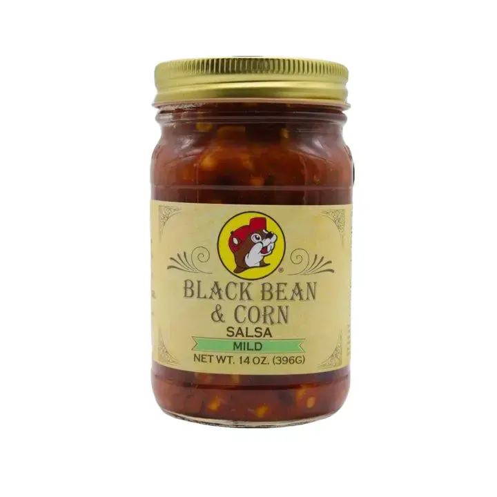 Buc-ee's Mild Flavor Black Bean & Corn Salsa - 14 oz Jar, Ambient Premium Ingredients Cooking Sauce for Versatile Dishes