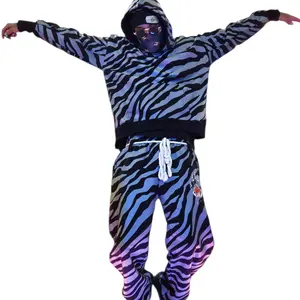 TIGER STRIPED SWEAT SUIT