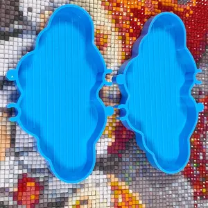 2pcs Diamond Painting Tray and Drill Set, Small Broom Cleaning Tools, Essential Diamond Art Supplies, Cross-Stitch Crafting Kit