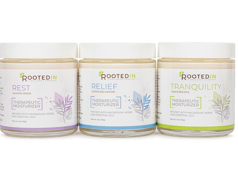 Rooted In Magnesium Cream Set | Sleep, Calm & Recovery | High-Absorption Formula | Hydrating & Fast-Acting Relief | Non-Greasy | 4 oz | Moisturizing Body Care