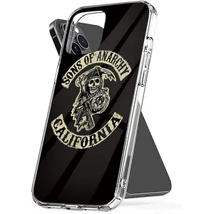 Phone Case Sons of Anarchy Ultra Transparent Compatible with iPhone SE 7 8 X XR 11 12 13 14 15 16 Plus Mini Pro Max Samsung Galaxy Note S9 S10 S20 S21 Ultra Plus Protection Cellphone