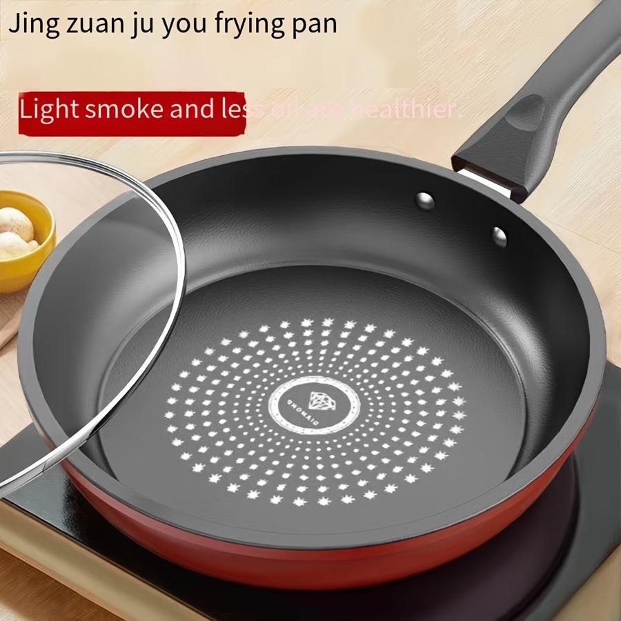Smokeless Nonstick Flat Bottom Pan, Multi-Func Stir Fry Pan, Gas Induction Universal, High-Quality Modern Cookware Pots Pots Uncoated High-Purity Cast Iron