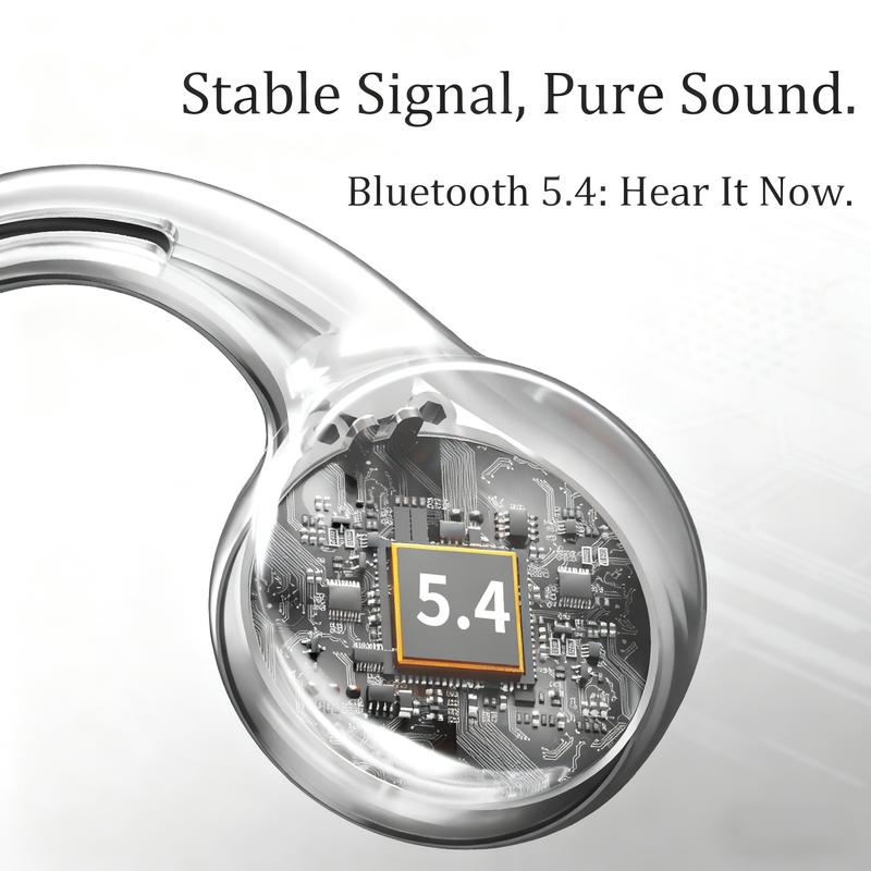 ERDU Air Note Open-Ear Bluetooth Earbuds with 3-in-1 Ear-Cuff Jewelry Design, Swapable Decorative Charms, 30H Battery Life & All-Day Comfort. Perfect Christmas Gift, Stocking Stuffer & Holiday Fashion Accessory.