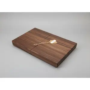 Black Walnut Cutting Board with Rubber Feet 8" x 14" x 1.5" Handcrafted Durable Knife-Friendly Multi-Purpose Use for Home Cooks and Entertainers