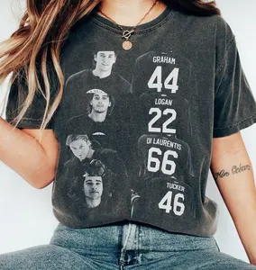 Off Campus Inspired College Hockey Tee, Graham 44 Logan 22 Tucker 46 DI Laurentis 66 Briar University Hockey Shirt, Hockey Romance Fan Gifts