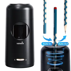 Electric Color Pencil Sharpener, Fully Automatic and Rechargeable Robot Sharpener, Ideal for 7-11.5mm Jumbo Pencils, Perfect for Home and Classroom Use
