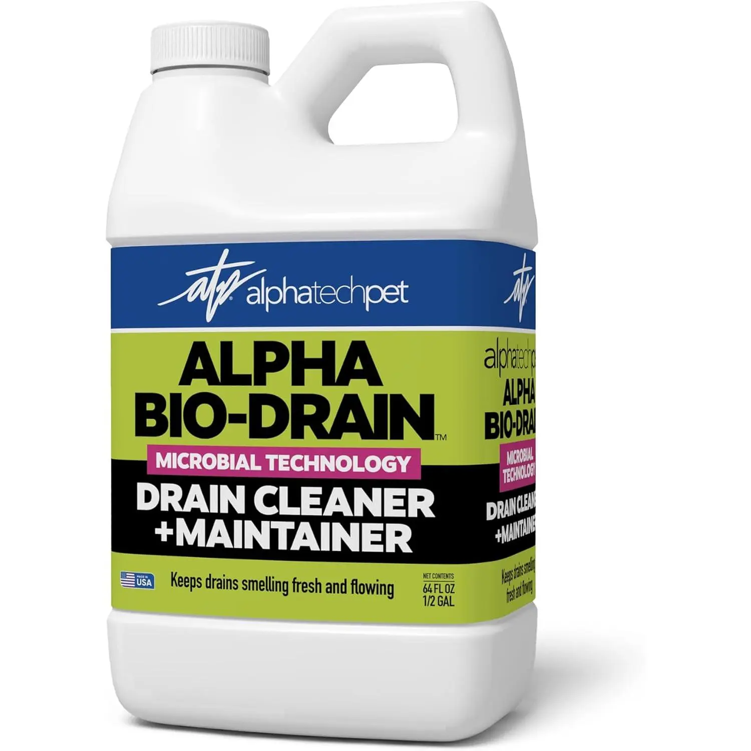 ALPHA BIO-DRAIN - Enzyme-Based Maintenance to Help  Clogs and  Odors from  , , Hair in Drains and Septic Systems -  1/2  Gallon by Alpha Tech