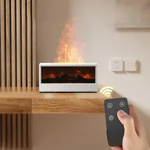 Fireplace Design Essential Oil Diffuser, 1 Count USB Powered 150ML Ultrasonic Cool Mist Humidifier with Remote Control, Aroma Diffuser for Bedroom Home Office, Aromatherapy for Home