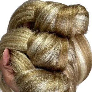 Blonde Ambitions Hand-Mixed Braiding Hair - 48” Length, 120g, Luxurious Golden Blonde Blend, Tangle-Free, Lightweight & Soft, Perfect for Braids & Cornrows