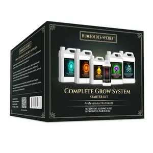 Humboldts Secret Starter Kit – Complete Liquid Plant Nutrients Set, Cal-Mag, Flower Booster & Grow Fertilizer for Indoor & Outdoor Plants (6 Bottles, 152 oz)