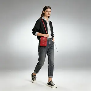Multi-Pocket Crossbody Phone Bag, Adjustable Strap, Hands-Free Shoulder Purse for Daily & Travel