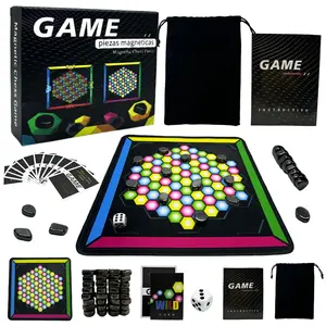 Magnet Chess Game Set - Magnet Game with Dice, Party Travel Magnetic Strategy Game for Kids & Adults