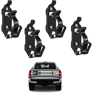 4PCS Shovel Holder for Truck,Shovel Mount for Roof Rack Adjusts Metal Rubber Axe Clamp Wall Mounting Kit Truck Rack Off Road Overland Gear Accessories for Truck Bed Fit 0.67" to 1.57" Diameter Tools