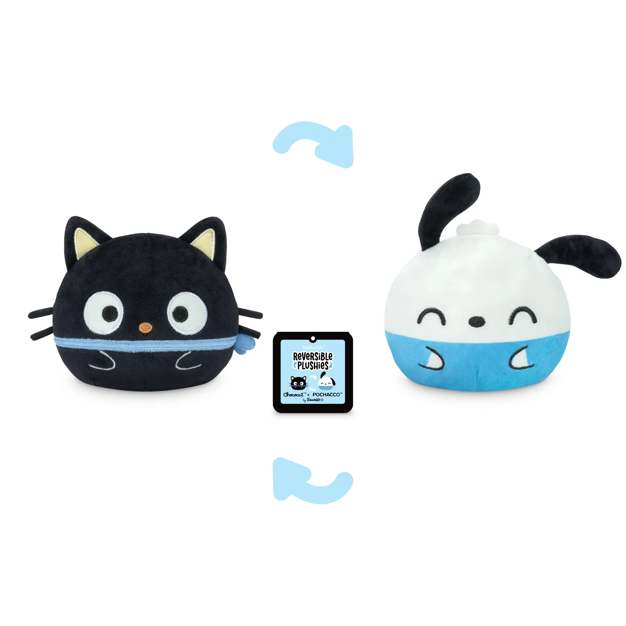 Chococat & Pochacco 4" Reversible Plushie Chococat & Pochacco 4" Reversible Plushie