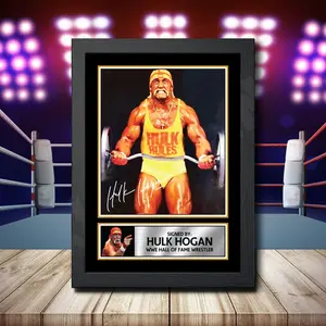 Hulk Hogan 3 Signed Autographed WWE Star Poster Print High Quality Photo Paper Unframed 12x18 Inches Perfect Gift For Special Events