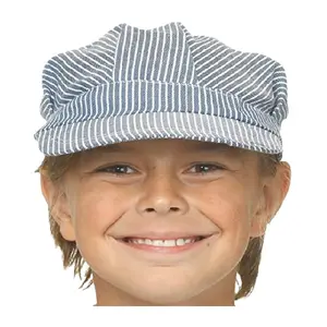Train Conductor Hat - Engineer - Blue/White - Costume Accessory - Smaller Size