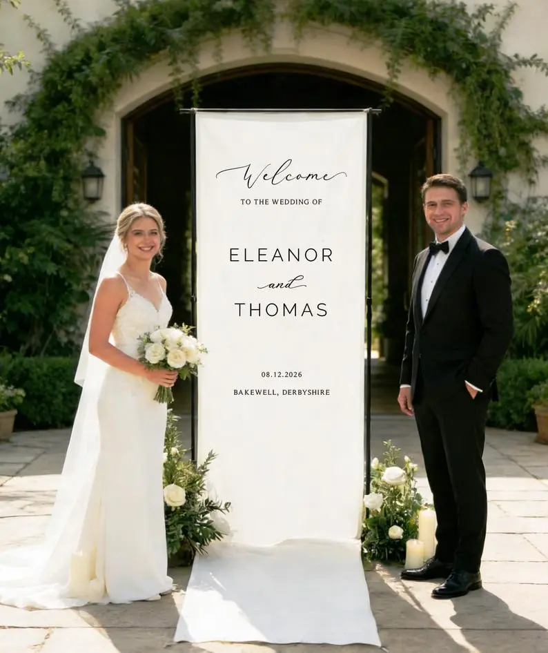 Custom Engagement Party Welcome Sign, Minimalist Editable Poster, Elegant She Said Yes Celebration Banner, Personalized Engagement Decor