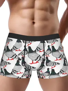 Pigeon Power Underwear for Man, Soft Breathable Boxer Briefs with Design Print
