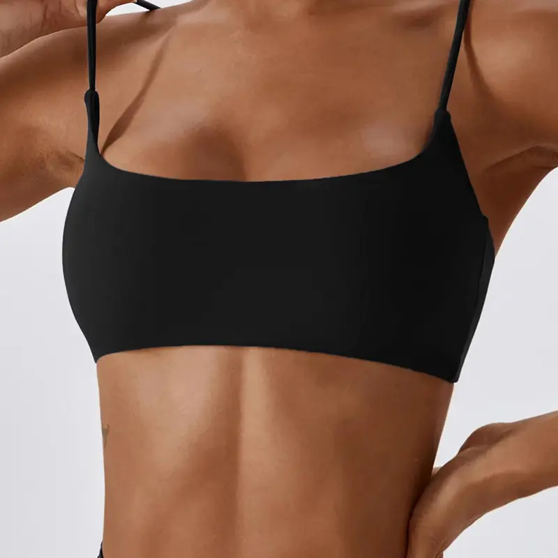 【Black Friday】Women's Solid Wireless Sports Bra, Sporty, Breathable & Comfortable Bra, Women's Sportswear for Yoga & Gym Workouts, Stretch Sports Bra