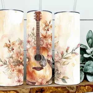 Floral Guitar Tumbler