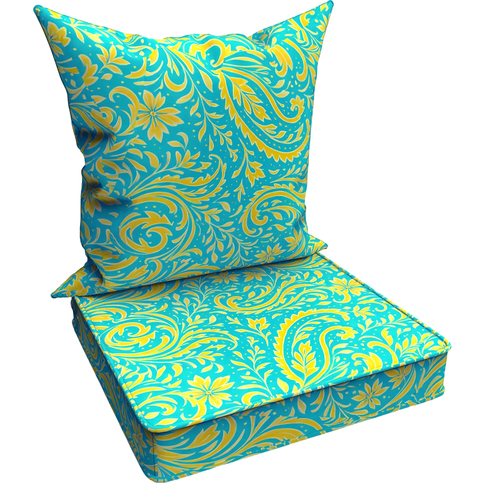 Outdoor Chair Cushions Set, 24x24in Patio Furniture Cushions with Handle, for Patio Furniture Chair Sofa