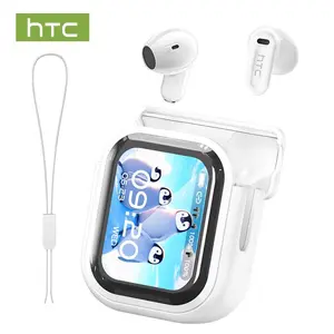 HTC NE20 OWS - Wireless Bluetooth Earbuds, LED Display, Bluetooth 6.0, Charging Case, IPX4 Waterproof, Built-in Microphone.  Suitable for office, sports, study and voice calls.
