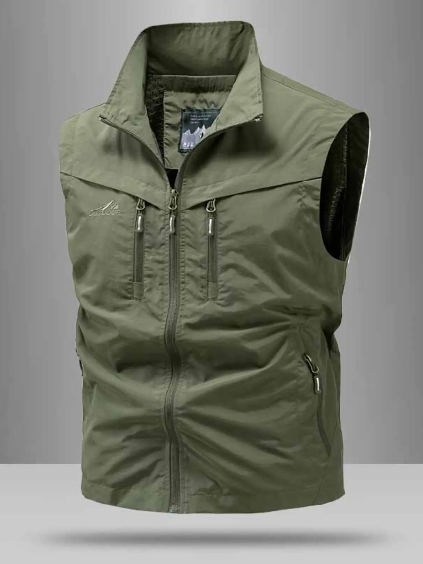 Men's Multi-Pocket Outdoor Vest, Lightweight Workwear Jacket, Fishing Travel Storage Coat, Casual Loose-Fitting Sleeveless Design, Sleeveless Waistcoat, Work Vests