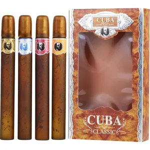 Cuba Variety Set-4 Piece Variety With Cuba Gold, Blue, Red & Orange & All Are Edt Spray 1.17 Oz For Men