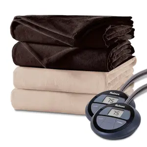 Holmes Velvet Plush Electric Heated Blanket Twin Full Queen King Washable Auto Shut Off 10 Heat Settings