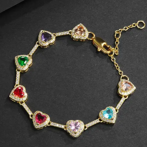 Mother's Day Gift Heart Design Bracelet, Fashionable Jewelry for Women & Men, Trendy All-match & Exquisite Jewelry for Birthday Gift, Heart Shaped Bracelet, Elegant Jewelry Bracelet, Fashion Bracelets