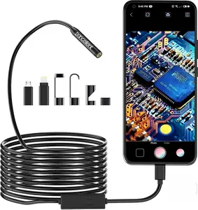 1920P Snake Borescope Camera – Pancellent Type C Endoscope with 8 LED Lights for Android, iPhone, iPad, Samsung Devices