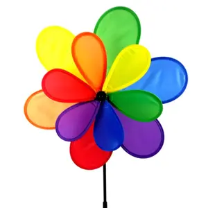 Land & Sea  15 in. Nylon Multi Colored Yard Pinwheel, Wind Spinner, Durable, Garden Decor